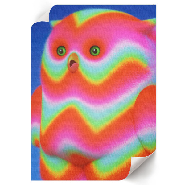 Decorative poster with a colorful animal design