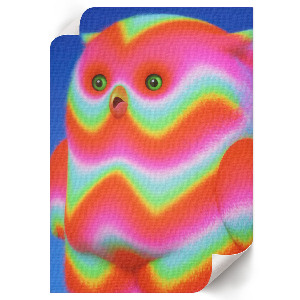 Decorative poster with a colorful animal design