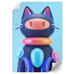 Futuristic cat poster