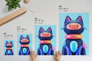 Futuristic cat poster