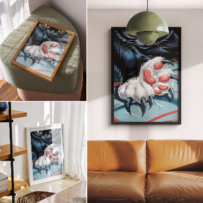 Wall art Cat with claws