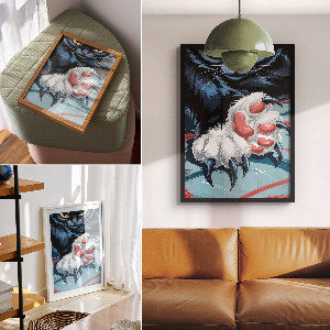 Wall art Cat with claws