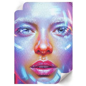 Futuristic portrait wall print