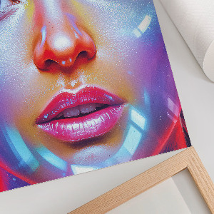 Futuristic portrait wall print