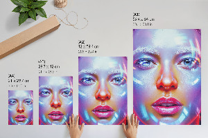Futuristic portrait wall print