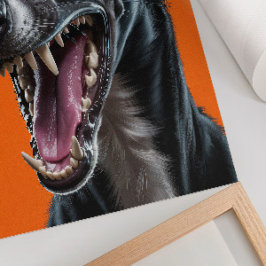 Art print Black dog