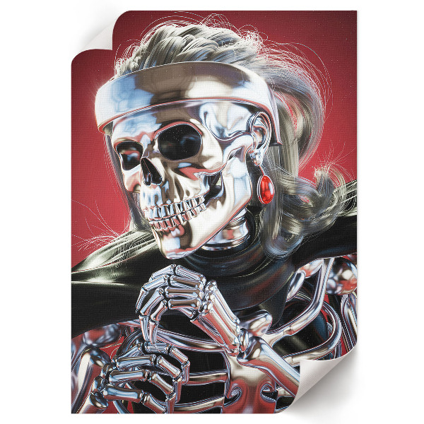 Art print titled "Futuristic Skeleton"