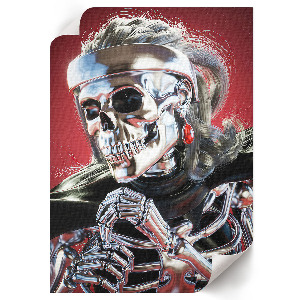 Art print Futuristic skeleton