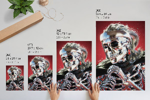 Art print Futuristic skeleton