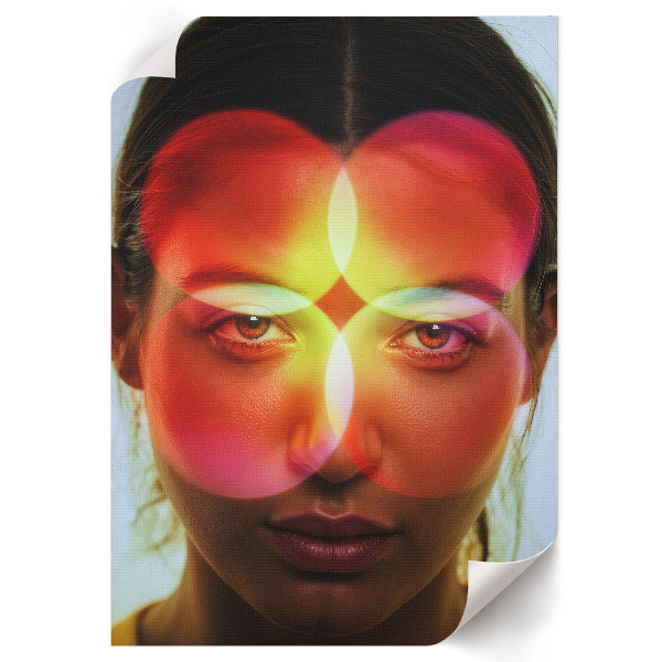 Kaleidoscopic face poster