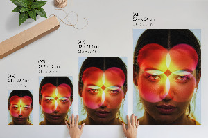 Kaleidoscopic face poster