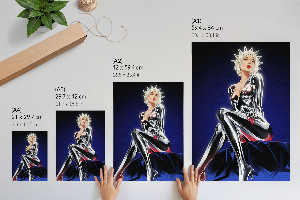 Futuristic figure wall art