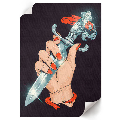 Wall print An unusual dagger