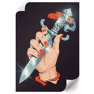 Wall print An unusual dagger