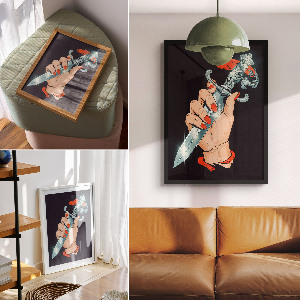 Wall print An unusual dagger