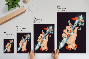 Wall print An unusual dagger