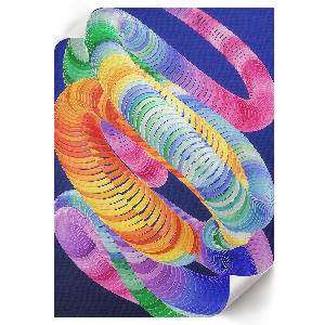 Art print with a colorful abstract design