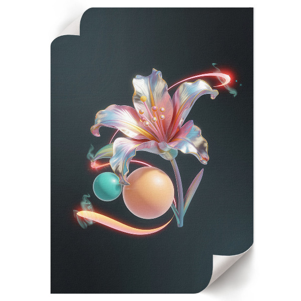 Decorative poster A flower from the future