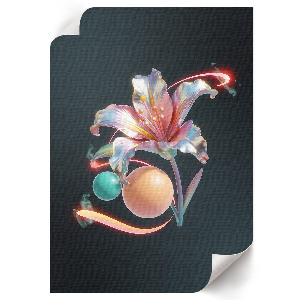 Decorative poster A flower from the future