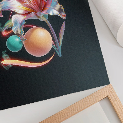 Decorative poster A flower from the future