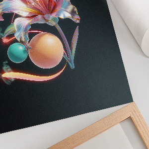 Decorative poster A flower from the future