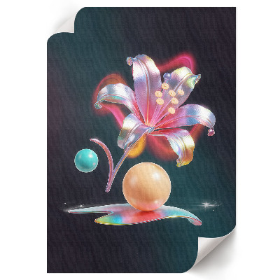 Poster Neon lily