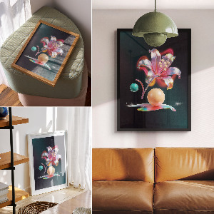 Neon lily poster