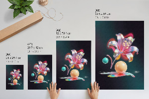 Neon lily poster