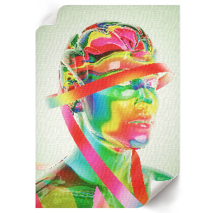 Wall art with a colorful abstract design