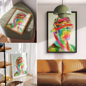 Wall art Colorful abstraction