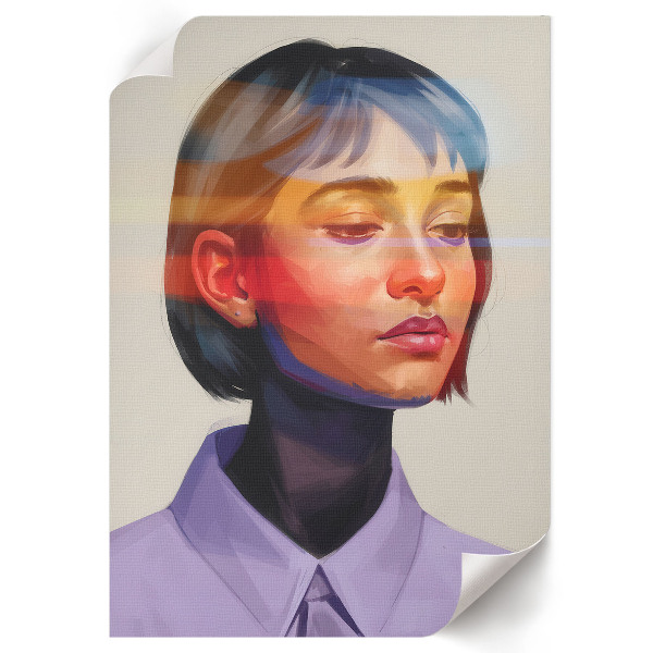 Colorful portrait art print