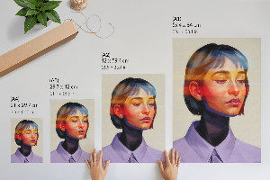Colorful portrait art print