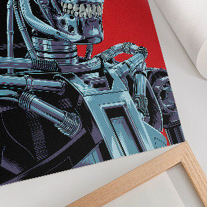 Decorative poster featuring a futuristic robot