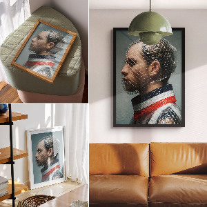 Futuristic portrait poster