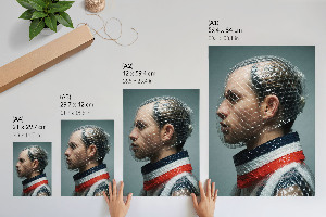Futuristic portrait poster
