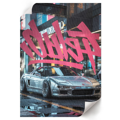 Wall print Graffiti car