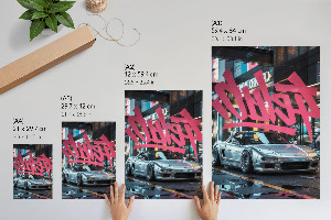 Wall print Graffiti car