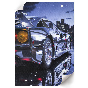 Decorative poster showing a night driving scene
