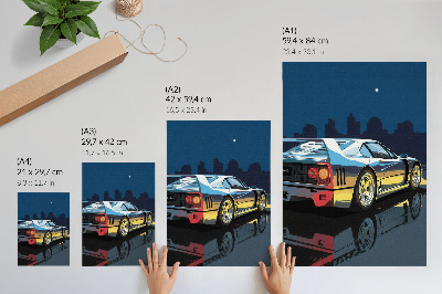 Poster Motoring at night