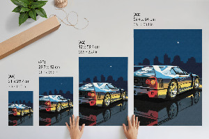 Poster Motoring at night