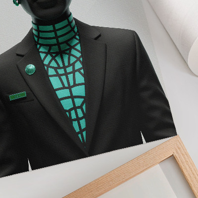 Wall print Futuristic sculpture