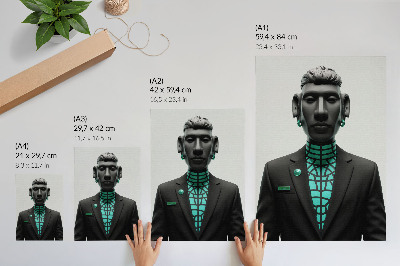 Wall print Futuristic sculpture