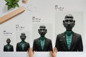 Wall print Futuristic sculpture