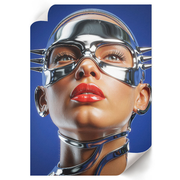Poster with metallic shine