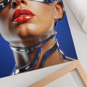 Poster with metallic shine