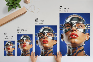 Poster with metallic shine
