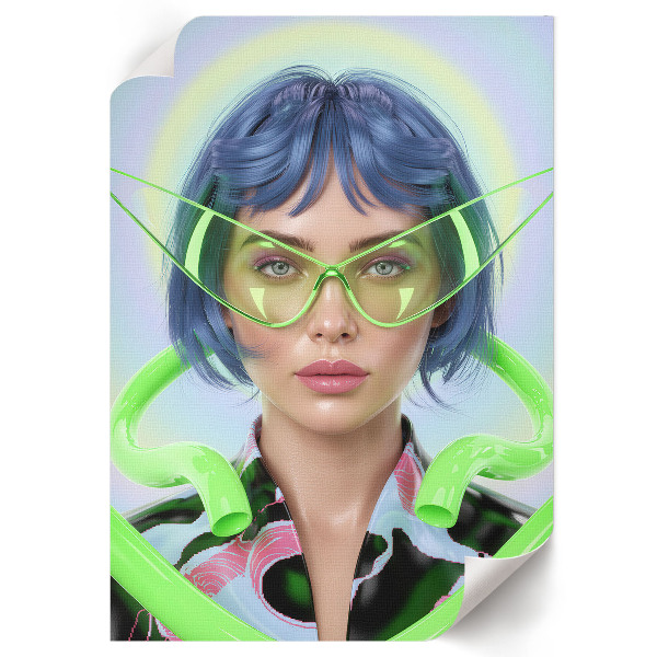 Futuristic portrait wall print