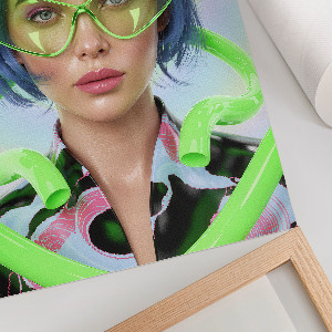 Futuristic portrait wall print