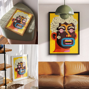 Art print Abstract portrait