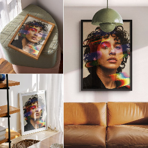 Decorative poster Colorful energy